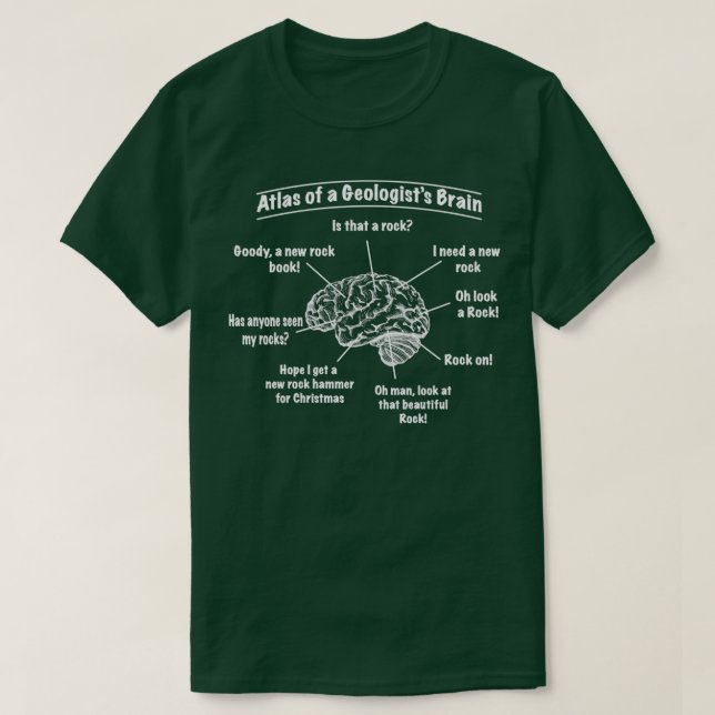 Camiseta Atlas of a Geologist Brain (Frente do Design)