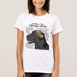 Camiseta Atlas preto do cérebro de Labrador