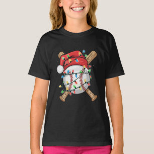 Camiseta Atleta de beisebol de Natal Esportes Papai Noel