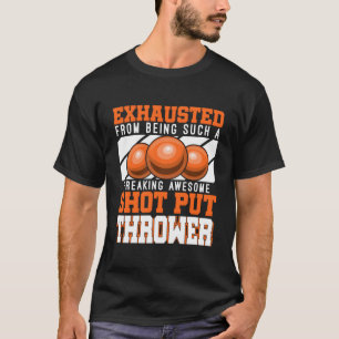 Camiseta Atleta de Campo e Pista de Lançamento de Peso