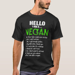 Camiseta Atleta do ginásio Pro Vegan Olá Sou um Vegan
