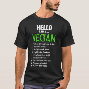 Camiseta Atleta do ginásio Pro Vegan Olá Sou um Vegan