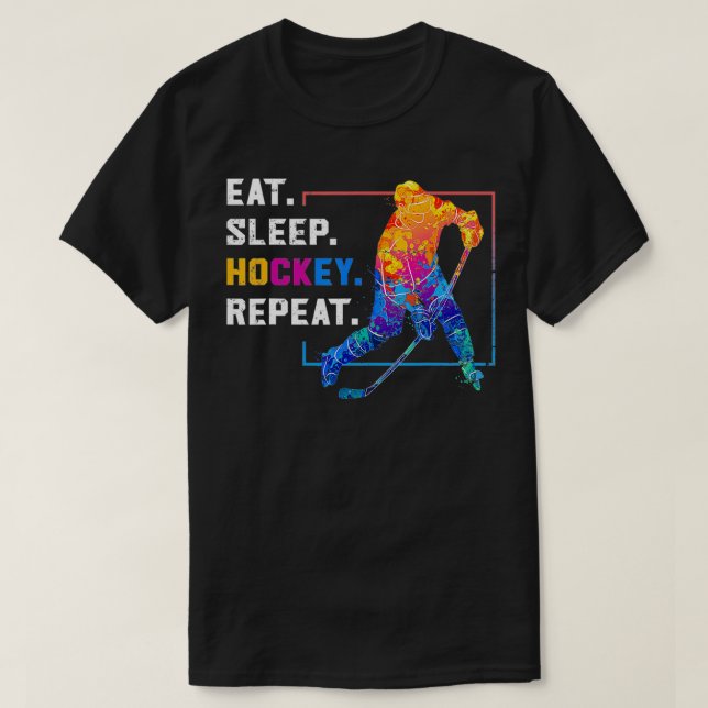 Camiseta Atleta do jogador de hóquei no gelo Presente Hóque (Frente do Design)