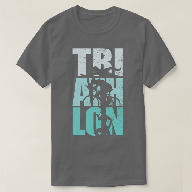 Camiseta Atleta do Triatlo da Corrida de Running da Maratho (Frente do Design)