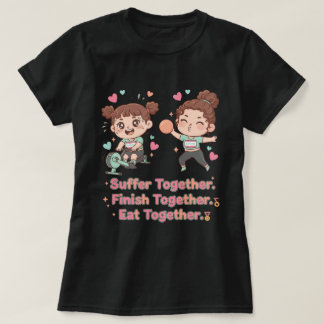 Camiseta Atleta Híbrido Fofo Sofre Conclusão Juntos