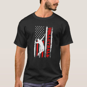 Camiseta Atleta Patriótico De Voleibol Masculino USA