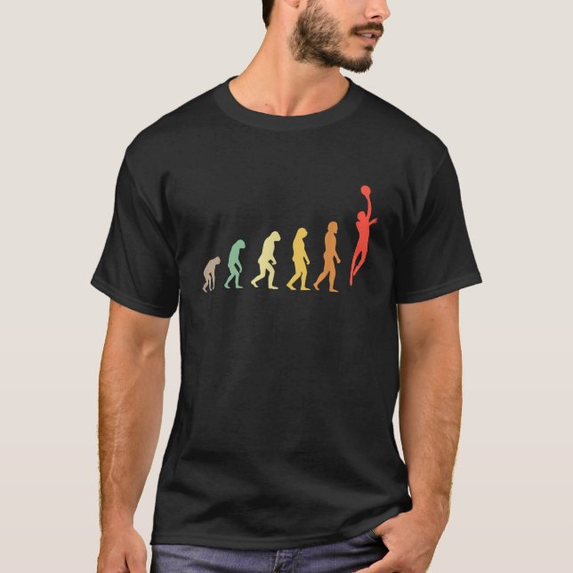 Camiseta Atletas de Basquete de Evolução Dunking Basquetebo (Frente)