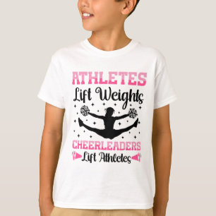Camiseta Atletas de Cheerleading Cheer Levantam Pesos Cheer