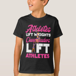 Camiseta Atletas de Cheerleading Cheer Levantam Pesos Cheer