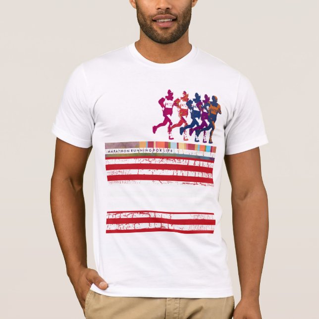 Camiseta atletas de maratoneira de corrida (Frente)