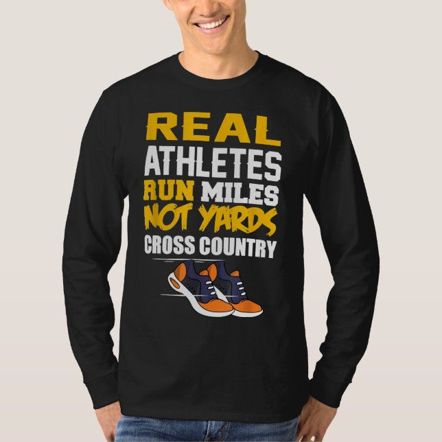Camiseta Atletas de verdade executam milhas sem varejo para (Frente)