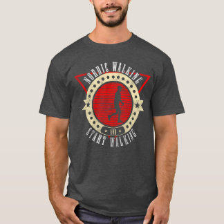 Camiseta Atletas Esportivos Caminhando engraçado vintage