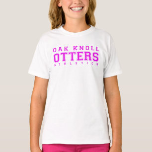 Camiseta Atletismo cor-de-rosa do outeiro do carvalho
