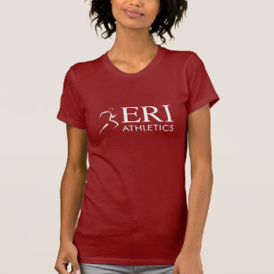 Camiseta Atletismo de ERI - mulheres curtas vermelhas da