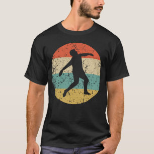 Camiseta Atletismo retro do vintage do lance de disco