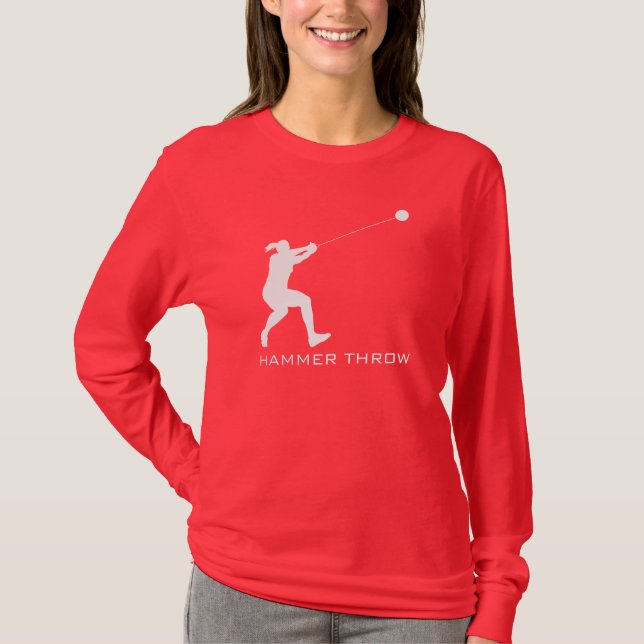 Camiseta Atletismo - t-shirt do lance de martelo das (Frente)
