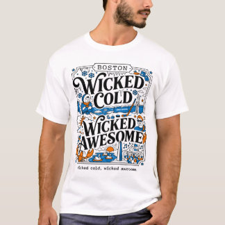 Camiseta aTMOSFERA sAZONAL dE iNVERNO eM bOSTON e vIBRAÇÕES