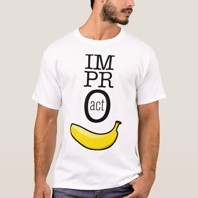 Camiseta ATO de Impro - banana (Frente)