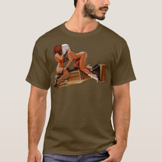 Camiseta Atom Bomb Pin Up Girls Beijando em um Nuke