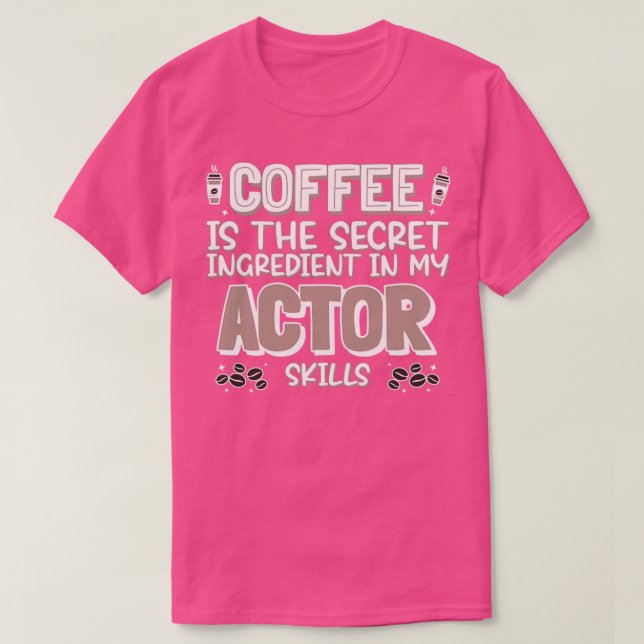 Camiseta Ator de amante do café (Frente do Design)