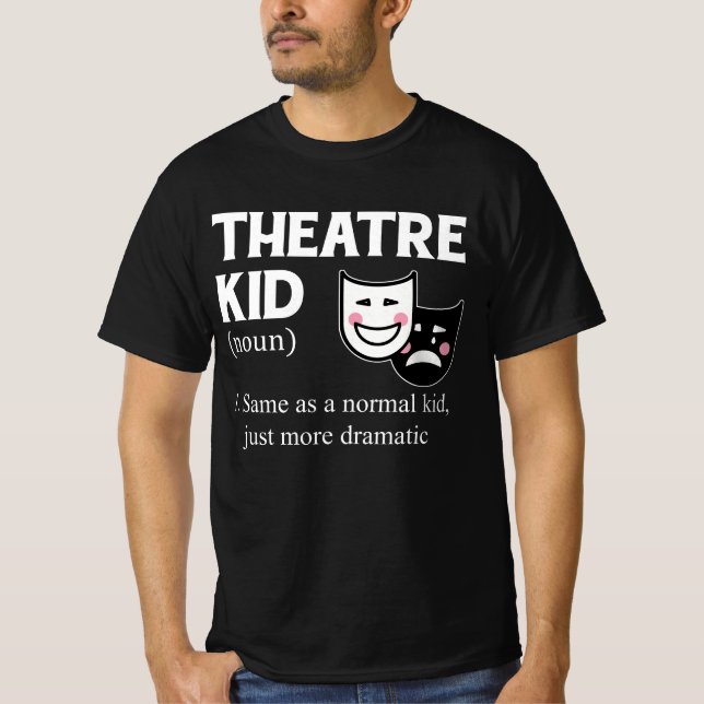 Camiseta Ator de Definição de Crianças de Teatro Mais Ator  (Frente)