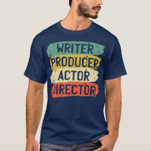 Camiseta Ator De Escritor E Filme Do Produtor De Filmagem R