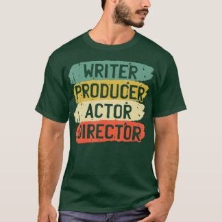 Camiseta Ator De Escritor E Filme Do Produtor De Filmagem R