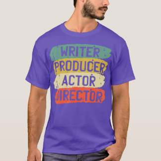 Camiseta Ator De Escritor E Filme Do Produtor De Filmagem R
