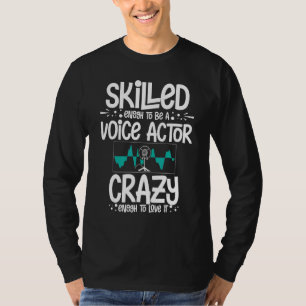 Camiseta Ator de Voz Atriz de Voz Talento de Atuação Voz