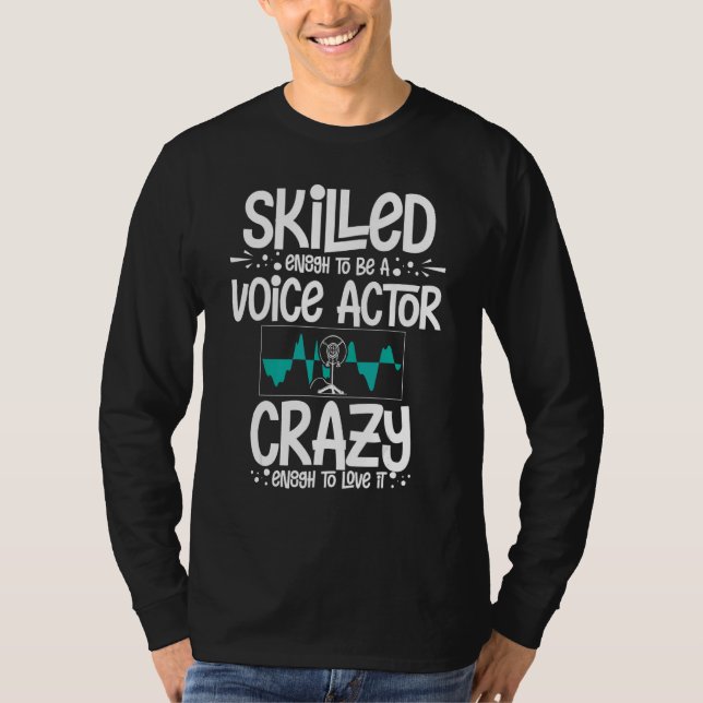 Camiseta Ator de Voz Atriz de Voz Talento de Atuação Voz (Frente)