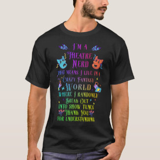 Camiseta Ator Musical Da Broadway Do Nerd De Teatro