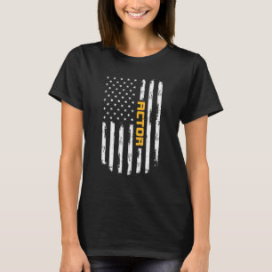 Camiseta Ator Proud Positivo Carrer Vintage Bandeira Americ