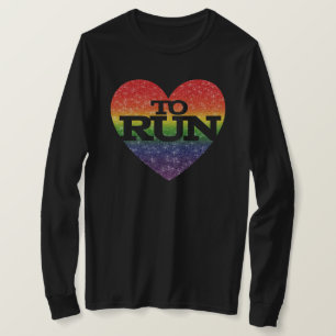 Camiseta Atordoante Faux Glitter Rainbow Effect Heart To Ru