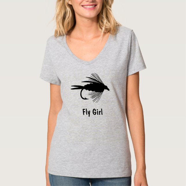 Camiseta Atração da pesca com mosca a personalizar (Frente)