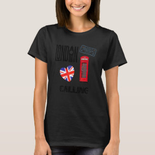 Camiseta Atrações de Londres Cabine Telefônica de Lembrança