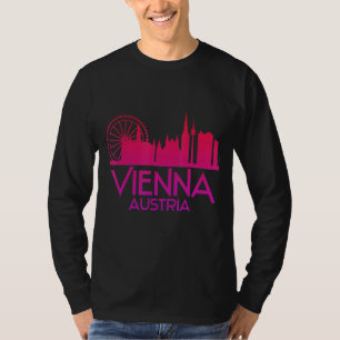 Camiseta Atrações Turísticas Construindo Cidade da Áustria