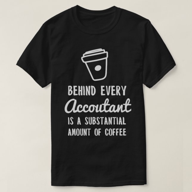 Camiseta atrás de cada contador está café branco (Frente do Design)
