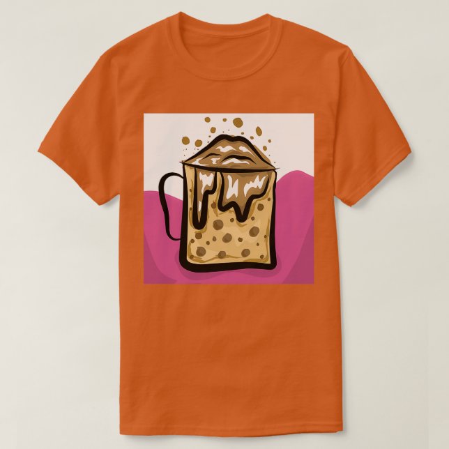 Camiseta Atrasado cremoso (Frente do Design)