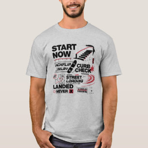 Camiseta Atraso de Kickflip Skate de Rua