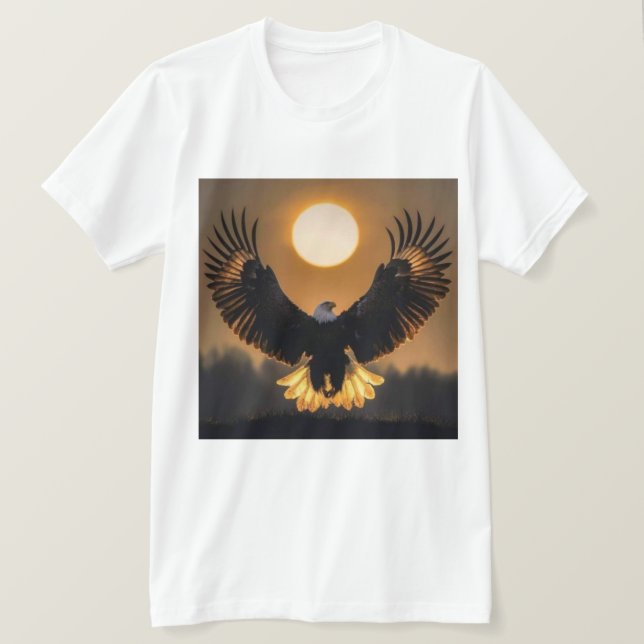 Camiseta "Através das Asas da Águia, o Sol Emerge" (Frente do Design)