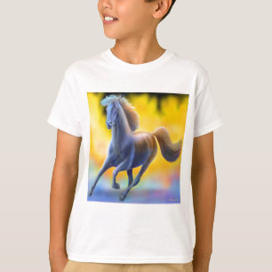 Camiseta Através do fogo o cavalo caçoa a camisola