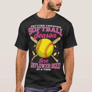 Camiseta Atravessando Softball Uma Sementes De Girassol Em 