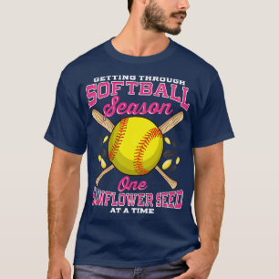 Camiseta Atravessando Softball Uma Sementes De Girassol Em 