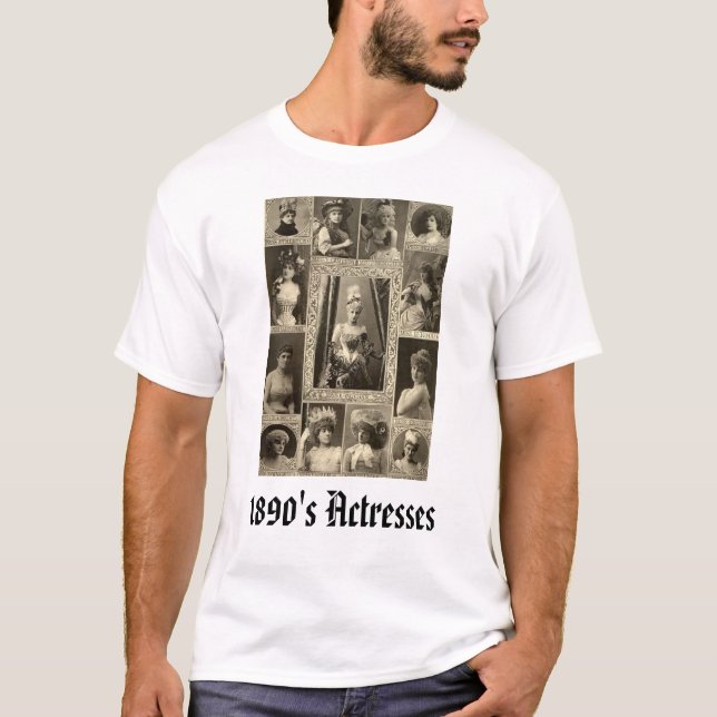 Camiseta atrizes dos 1890s, atrizes dos 1890's (Frente)