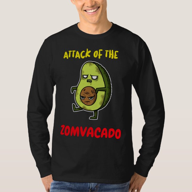 Camiseta ATTACK OF THE ZOMVACADO u2013  AVACADO HALLOWEEN C (Frente)