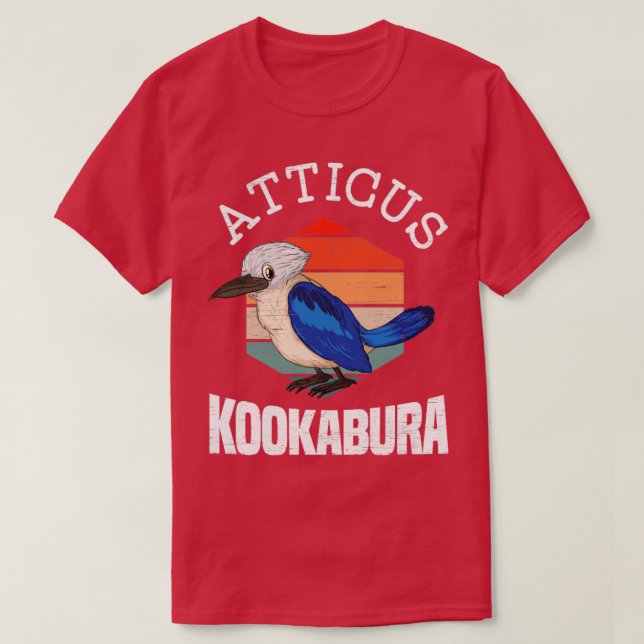 Camiseta Atticus Kookaburra Birding Bird Lover Kingfisher (Frente do Design)