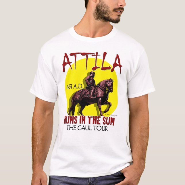 Camiseta Attila "hunos excursão no Sun" (parte dianteira da (Frente)