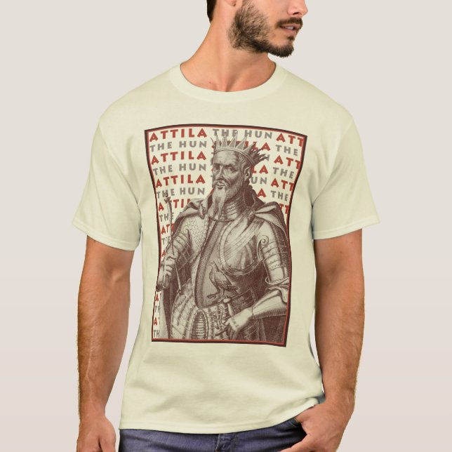 Camiseta Attila o huno - flagelo do império romano (Frente)