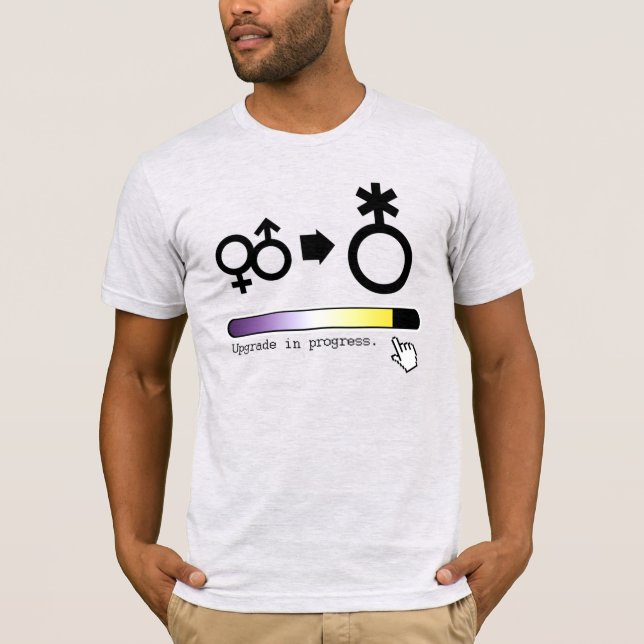 Camiseta Atualização não binária (Frente)
