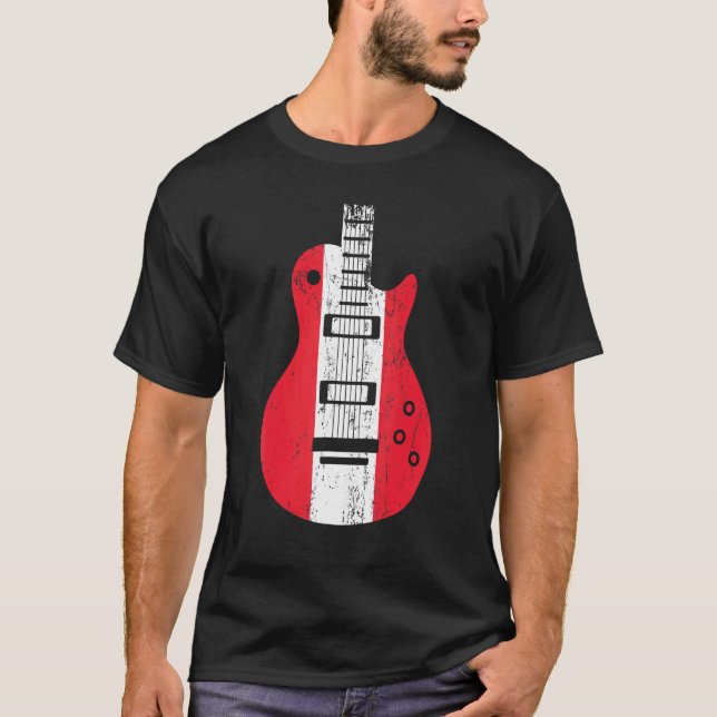 Camiseta Atualizador da Áustria de Sinalizador Guitar Vinta (Frente)